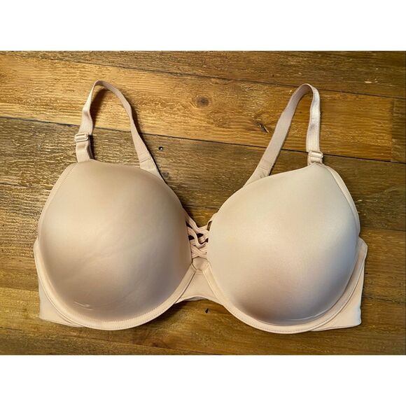 Torrid 40DDD 360 Back Smoothing XO Plunge Push-Up Bra nude - Picture 1 of 7